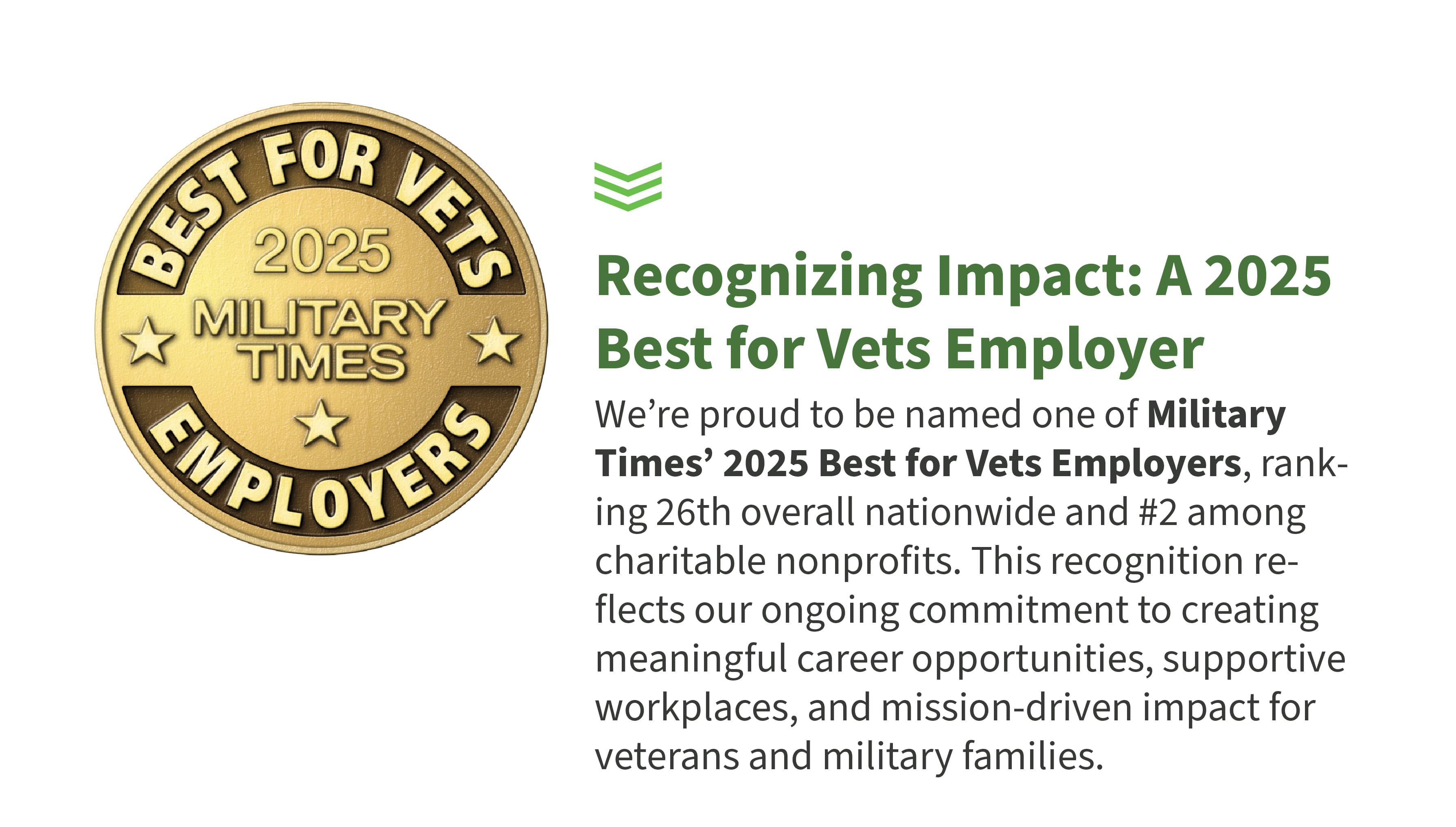 This is the logo of the Best for Vets Employer award. 
